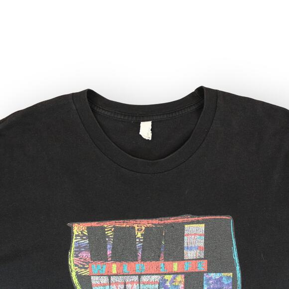WILD LIFE T-Shirt Large Faded Black Next Level Y2K Loot Crate - Picture 3 of 4